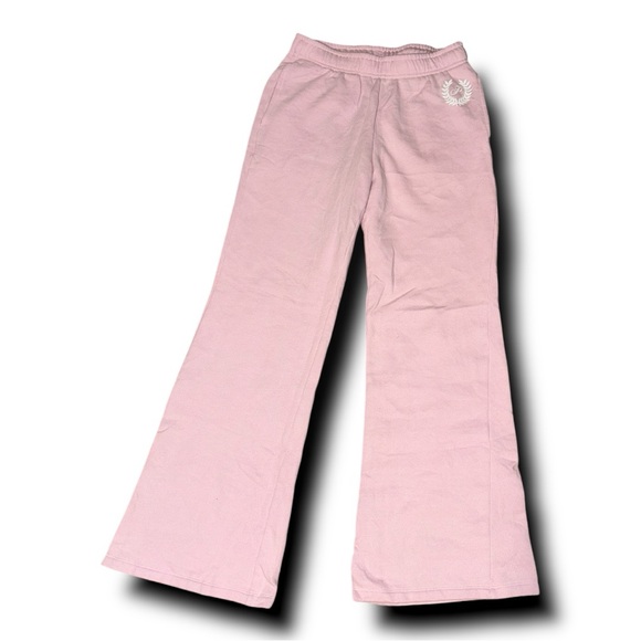 PINK Victoria's Secret Pants - PINK Victoria's Secret Pink Wide Leg Flare Joggers with Elastic Waistband